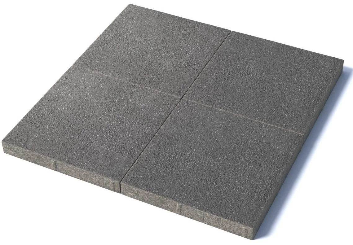 Тротуарная плитка Квадрат 500х500х60 мм, гранит, серый