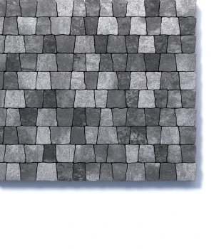 Тротуарная плитка Антик  Б.3.А.6 гранит н/м листопад (черный,белый) - Антрацит