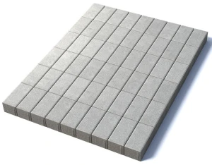 Тротуарная плитка Прямоугольник 200х100х80 мм, белый