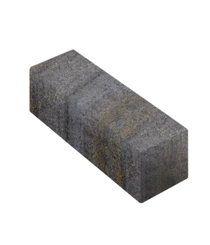 Облицовочный угловой вибропрессованный кирпич, полный прокрас, Базальт