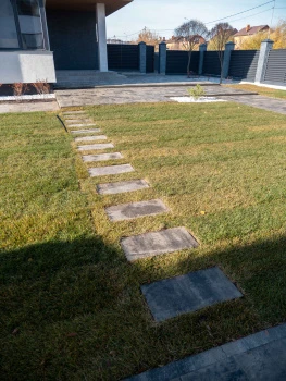 Купите тротуарную плитку Б.5.П.8 гладкий листопад (черный, белый) - Антрацит