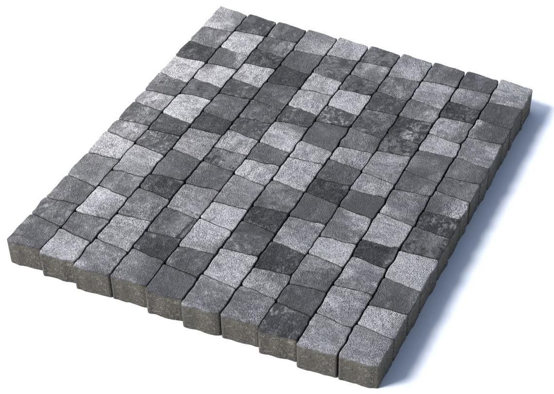 Тротуарная плитка Абрис, 60 мм, гранит, Антрацит