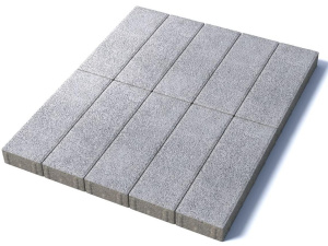 Тротуарная плитка Паркет 600х200х80 мм, гранит, белый