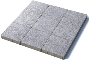 Тротуарная плитка Квадрат 300х300х60 мм, гранит, белый