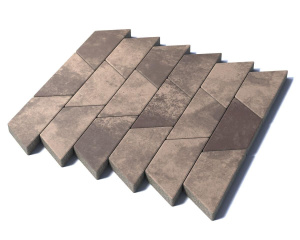 Тротуарная плитка Трапеция, 80 мм, Хаски