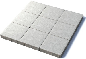 Тротуарная плитка Квадрат 300х300х60 мм, белый