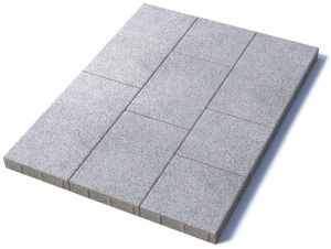 Тротуарная плитка Трио, 60 мм, гранит, белый