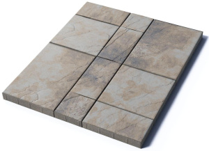 Тротуарная плитка Петра, 60 мм, Базальт