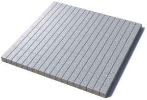 Тротуарная плитка Паркет 180х60, мрамор, белый с черным