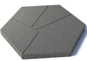 Тротуарная плитка Мозаика, 80 мм, серый