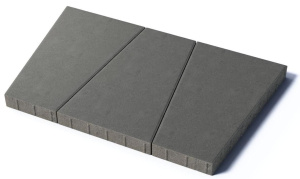 Тротуарная плитка Рутрум, 80 мм, серый